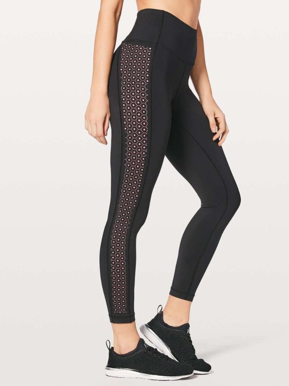 LULULEMON Colour Me Quick 7/8 leggings Black Flesh Small